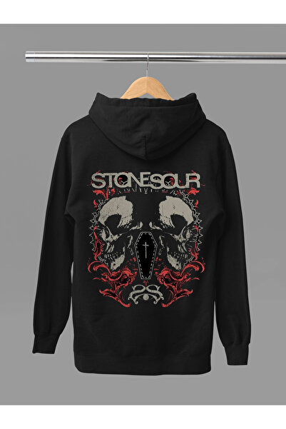 MAGORS سترة روك قطنية مطبوعة بأكمام طويلة من STONE SOUR مبطن بالصوف مكونة من ...