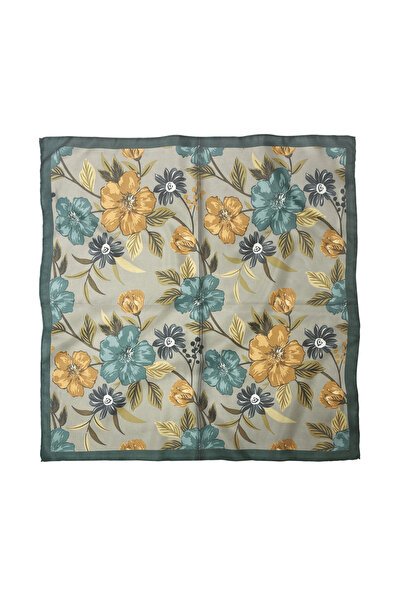 Sultan İpek وشاح / باندانا منقوشة بالزهور مقاس 50×50 سم