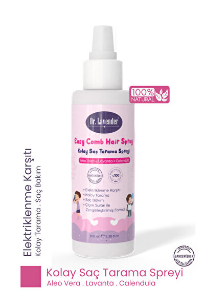 Dr.Lavender Doğal Kolay Saç Tarama Spreyi 100 ml Lavanta & Aloe Vera & Calend...