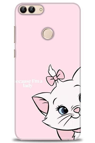 Rulet Aksesuar غطاء متوافق مع هاتف هواوي بي سمارت HD مطبوع + واقي شاشة سيرامي...