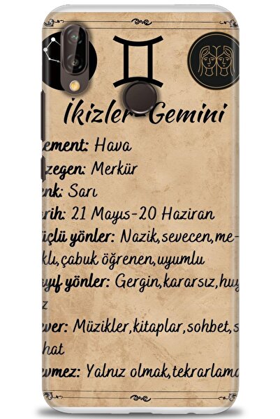 Rulet Aksesuar غطاء متوافق مع هاتف هواوي P20 لايت HD مطبوع - غطاء سيليكون مصم...