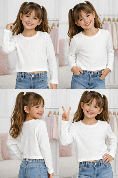 mini kanka Κοριτσίστικη μπλούζα 4-12 ετών κοτλέ με μακρυμάνικη αλυσίδα με λεπ...