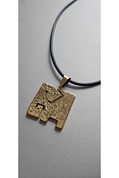 MITH SB TAKI PASLANMAZ ÇELİK UNISEX FİL MADALYON KOLYE-GOLD