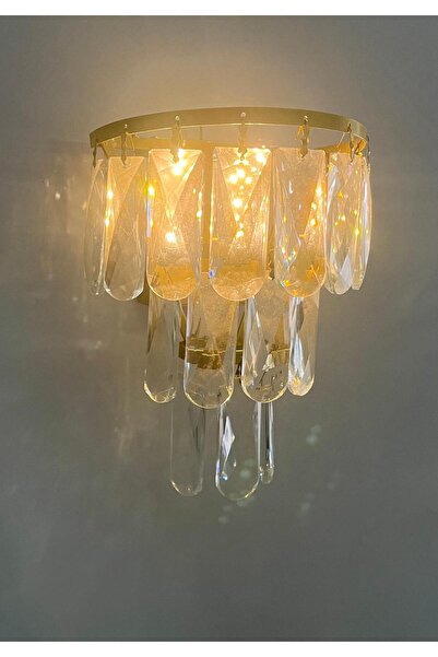 gaziantepavize Orkide Gold Kasa Günışığı Ledli 3 Katlı Lux Taşlı Pilli Aplik ...