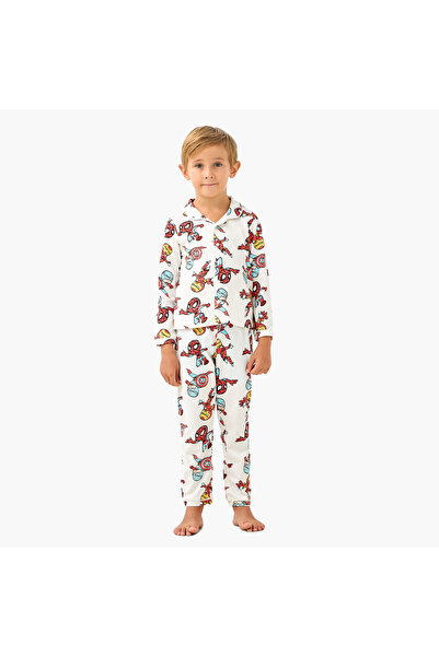 Marvel Avengers Print Shirt and Pyjama Set
