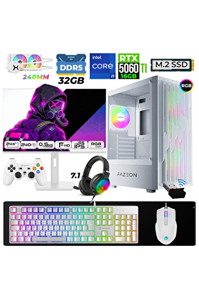 XASER Astra X880 i9 14900KF 32GB DDR5 Ram 1TB M.2 NVMe SSD 16GB RTX5060 Ti Sı...