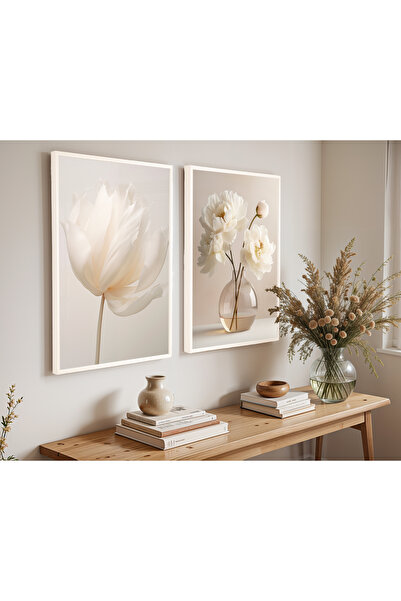 TekTablo Çerçeveli 2 Parça Ahşap Tablo,