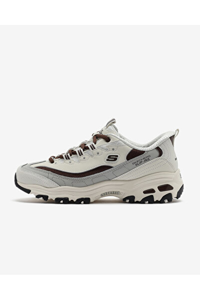 SKECHERS D'lites - SMOOTH NOSTALGIA Kadın Kırık Beyaz/Kahve Sneakers 150537 OWBR