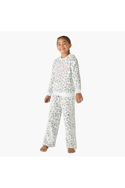 Juniors Printed T-shirt and Pyjama Set