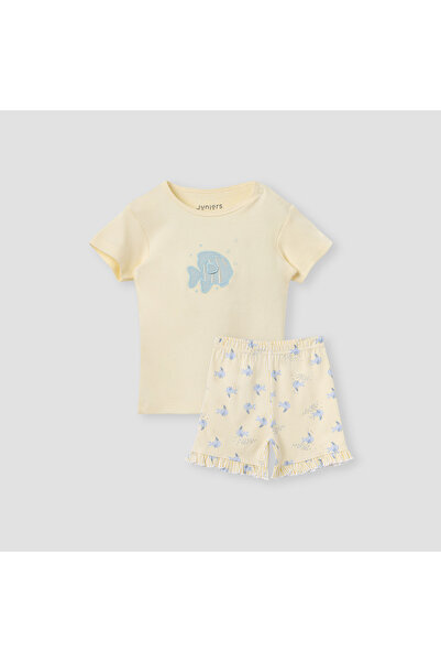 Juniors Printed T-shirt and Shorts Set