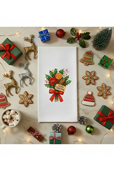 VENORA Yılbaşı Buketi Sofra Sunum Peçetesi - 12'li