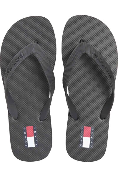 Tommy Hilfiger Men's Brand Logo Casual Black Slippers Suitable for Daily Use ...