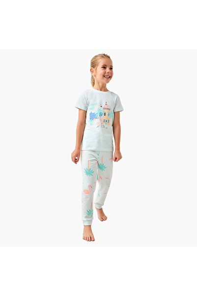 Juniors طقم تي شيرت وبيجامة مطبوع