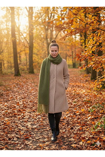 As Reyon Saçaklı Triko Düz Atkı