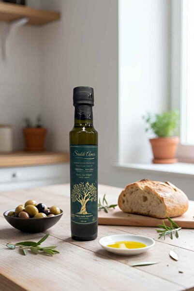 Sadık Amca Erken Hasat Soğuk Sıkım Natürel Sızma Zeytinyağı 250 ml. Cam Şişe