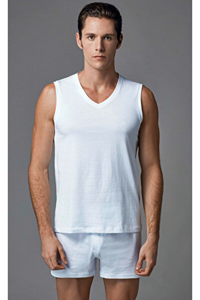 Eros Men'S, 100% Cotton, V-Neck, Sleeveless, Pack of 10 Undershirts/T-Shirts