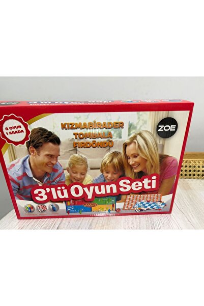 moontime alaçatı Eğlenceli 3'lü çocuk oyun seti, kızma birader, tombala ve fı...