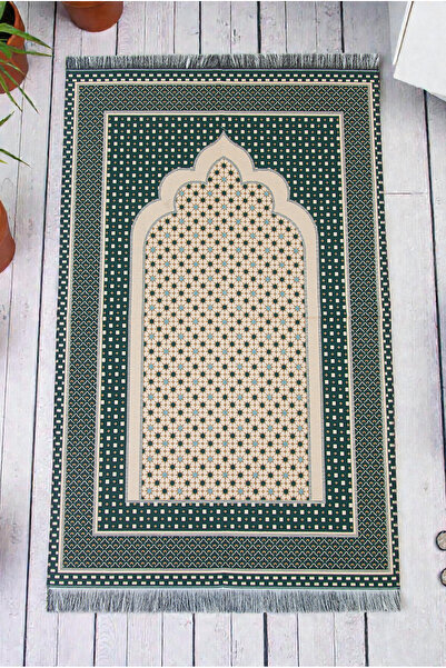 ihvan online Lightweight Portable Star Pattern Tapestry Prayer Rug with Qibla...