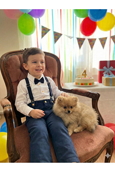 tinytrends Erkek Bebek&Çocuk Desenli Salopet Takım Elbise