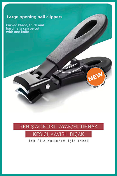 Nera Classy Paslanmaz Çelik Tırnak Makası, Kalın ve Sert Tırnaklar İçin, Sıçr...