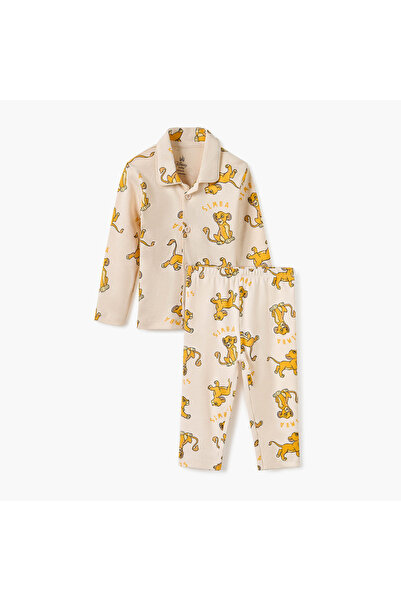 Disney طقم قميص وبيجامة بطبعة سيمبا