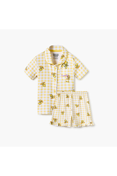 Disney طقم تيشيرت وشورت بطبعة تويتي