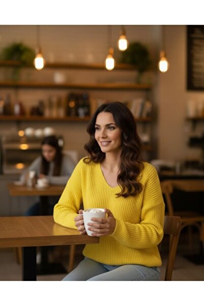 URUMDAY Women's V-neck Sweater