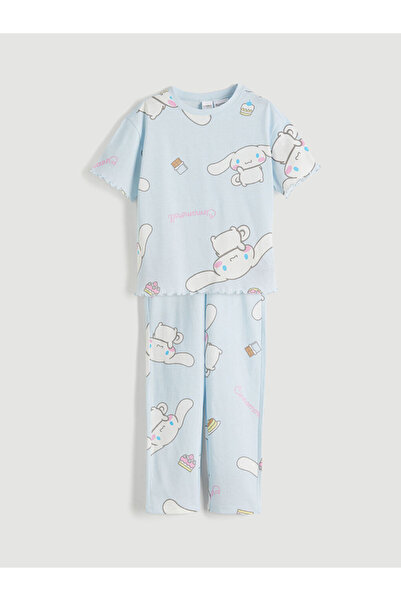 LC Waikiki Σετ πιτζάμες για κορίτσια με στάμπα Cinnamoroll σε μπλε χρώμα
