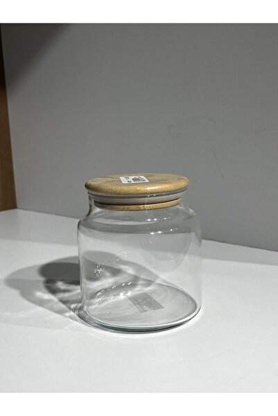 GÖNÜL BAMBU KAPAK CAM KAVANOZ 0,5 LİTRE