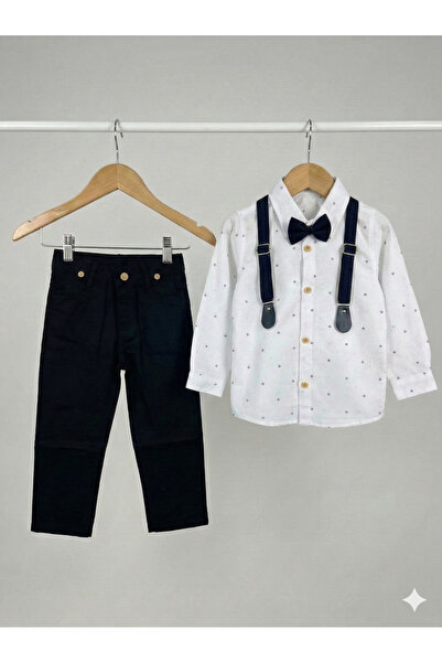 tinytrends Erkek Bebek&Çocuk Desenli Salopet Takım Elbise