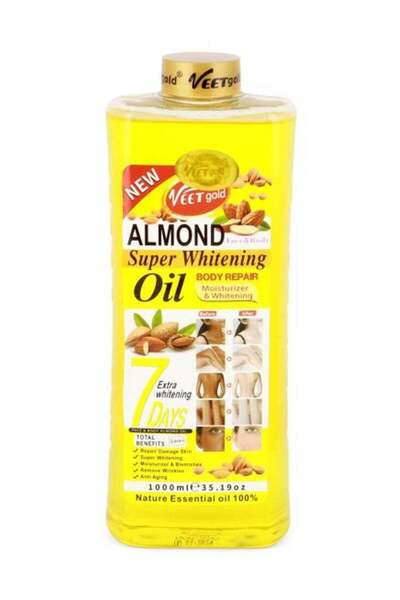 Veet زيت اللوز الذهبي لتفتيح البشرة وإصلاح الجسم، 1000 مل
