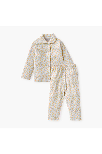 Juniors Lemon Print Shirt and Pyjama Set