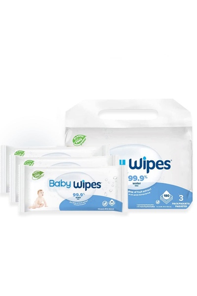 iron candy 99.9% Water Baby Wipes Hypoallergenic Unscented 60 Count