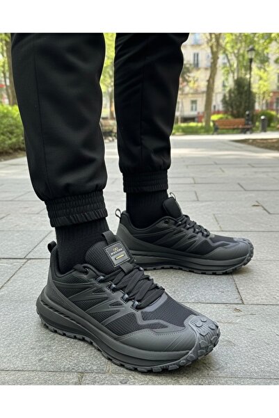 Bestoff Men's Black Outdoor Sports Shoes Water Repellent Trekking Mountain and Hiking Shoes Non-Slip Sole 2035