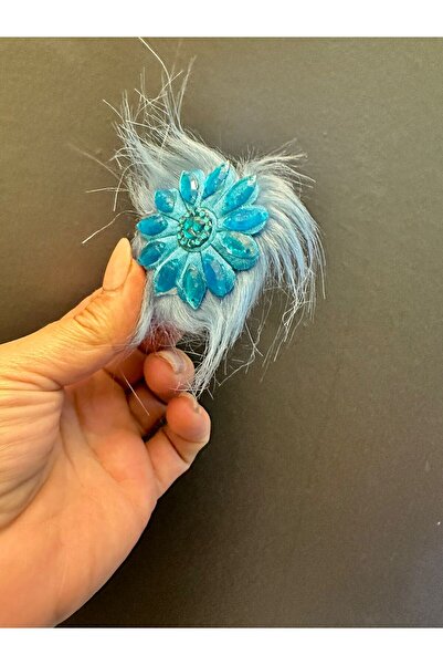 Gönülden Tasarım Accesoriu pentru îmbrăcăminte cu cusătură cu pene albastre d...