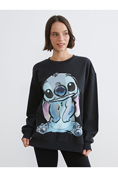 LC Waikiki ستيتش مطبوع قصة فضفاضة سترة نسائية سميكة