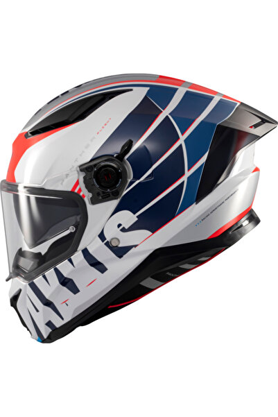 AXXIS Motosiklet Kask Panther Flight Parlak A7 Full Face Güneş Vizörlü ECE 22...
