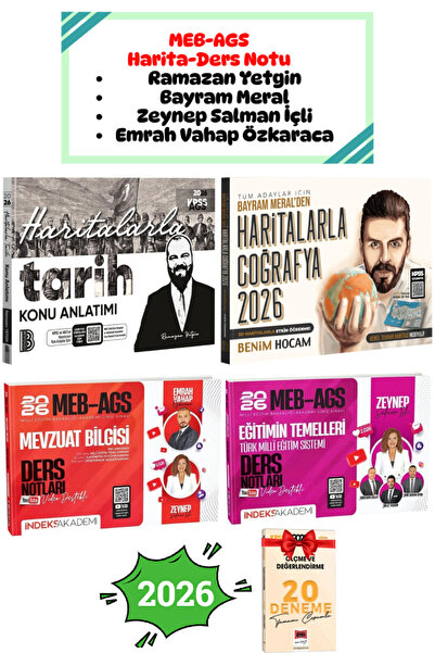 İndeks Akademi Benim Hocam Yayınları MEB AGS 2026 Haritalarla Tarih-Coğrafya+...