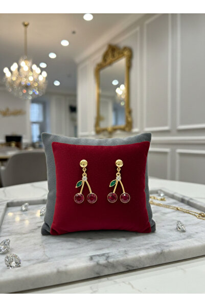 MAISON GLOWEN أقراط ذهبية للنساء من كيريز