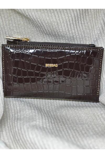 bijoux uniques Bitter Coffee Shiny Leather Women's Wallet&Card Holder