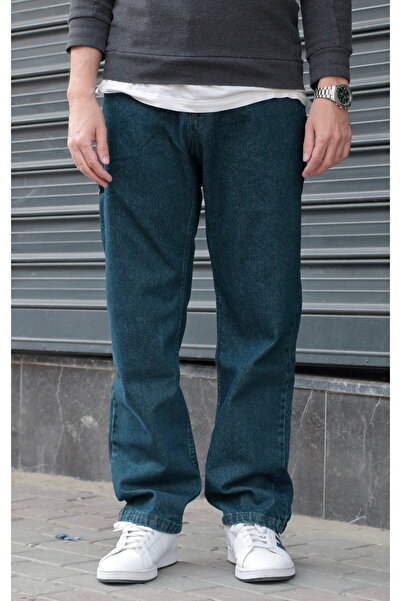 green poll Men's Baggy Loose Cut Pants Washed Stylish and Modern