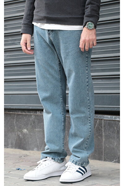 green poll Men's Baggy Loose Cut Pants Washed Stylish and Modern