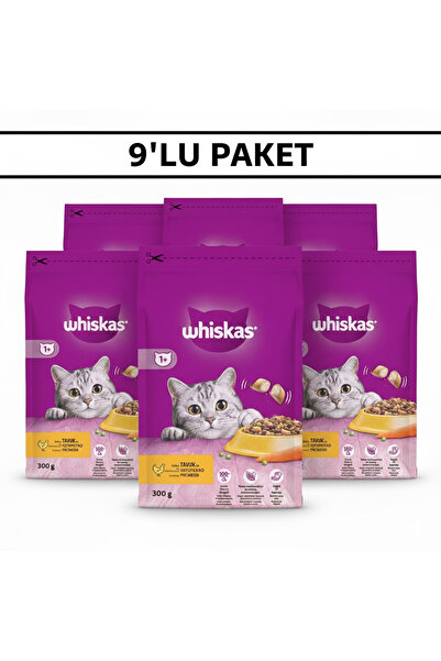 Whiskas 300 GR KURU TAVUK & SEBZE *9'LU