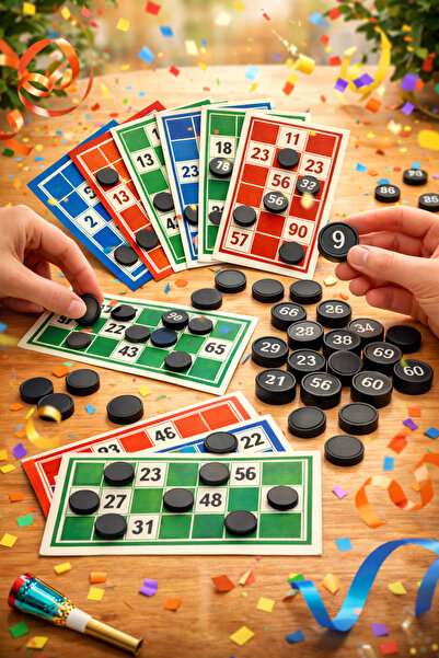 moontime alaçatı Eğlenceli Tombala Seti, Aile ve Arkadaşlar İçin Keyifli Oyun...