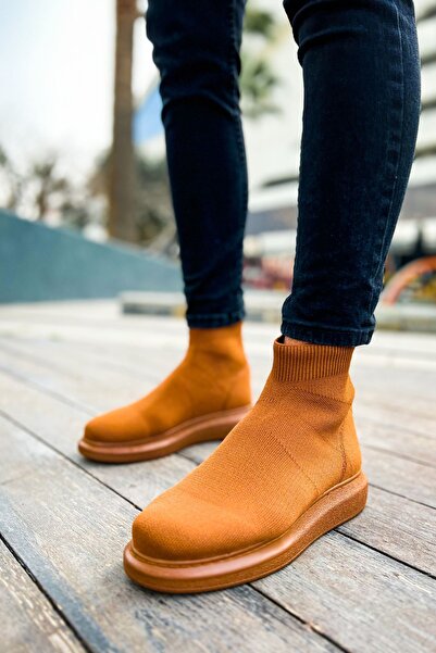 Lucy Shoes Yg207 Maglieria-T Men's Casual Laceless Knitwear Sports Sneaker Shoes Ttt - Tan