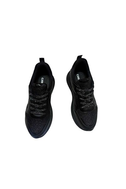 madam gold Ds Storm Black Black Women's High Sole Orthopedic Sneaker