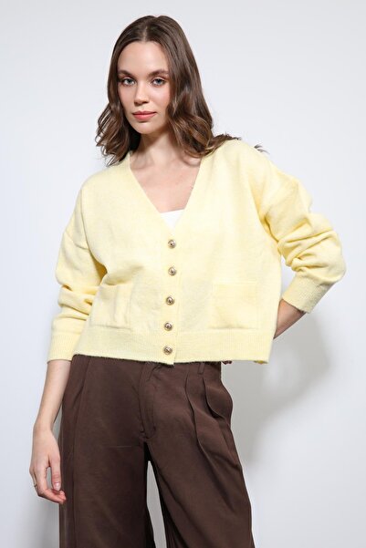 Antioch Yellow Wool Blend Cardigan