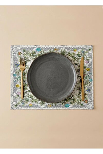 Markaev طقم أدوات مائدة أمريكي فضي مكون من 6 قطع مصنوع من القطن لعيد الميلاد