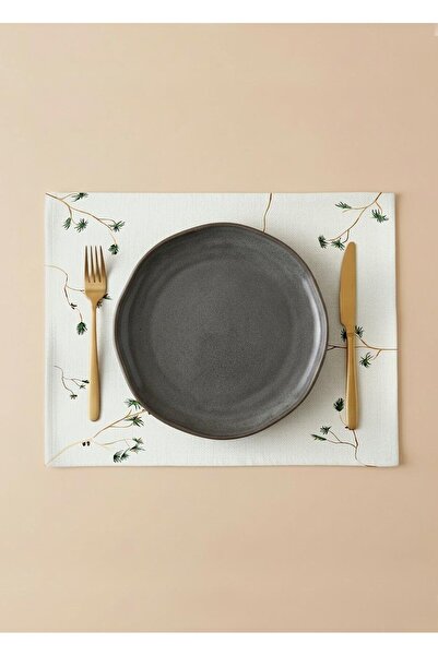 Markaev طقم مائدة أمريكي من 4 قطع مصنوع من القطن الطبيعي البسيط