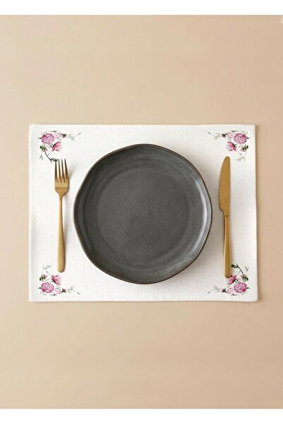 Markaev طقم مائدة أمريكي من 6 قطع من القطن الناعم بنقشة زهور